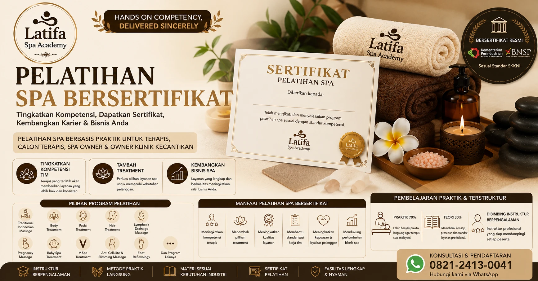 Pelatihan Spa Bersertifikat | Tingkatkan Kompetensi Terapis | Latifa Spa Academy