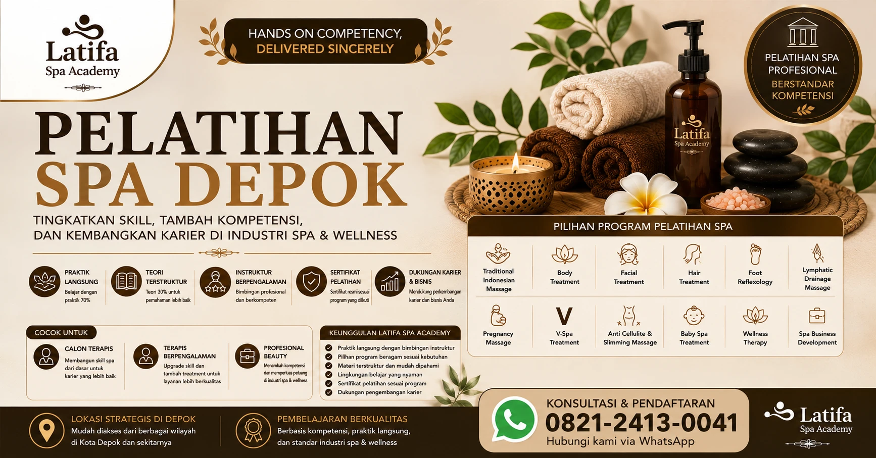 Pelatihan Spa Depok Profesional | Praktik Langsung | Latifa Spa Academy