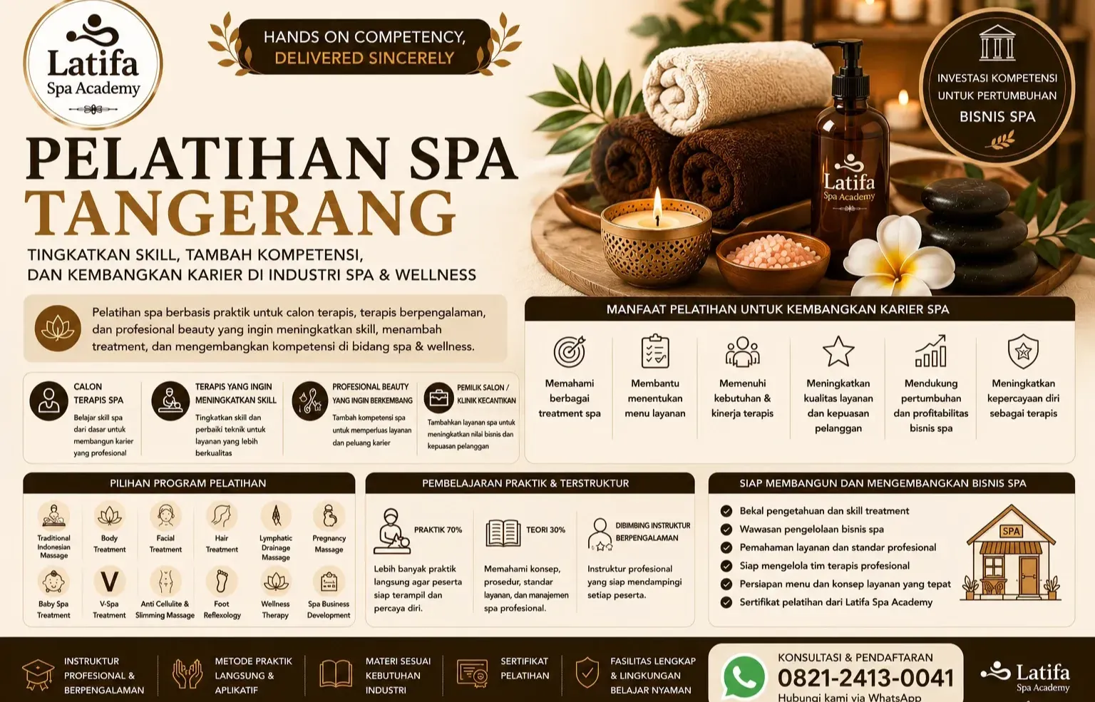 Pelatihan Spa Tangerang Profesional | Praktik Langsung | Latifa Spa Academy