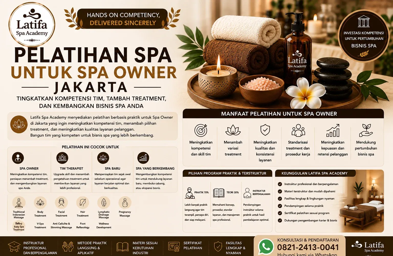 Pelatihan Spa untuk Spa Owner Jakarta | Latifa Spa Academy