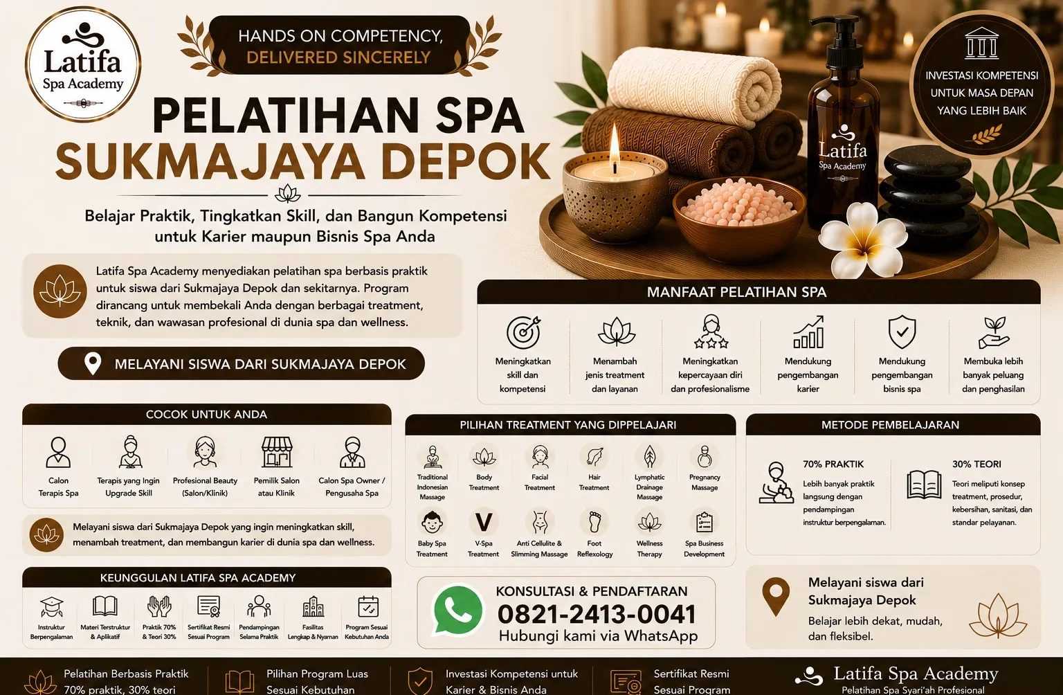 Pelatihan Spa Sukmajaya Depok Profesional | Latifa Spa Academy
