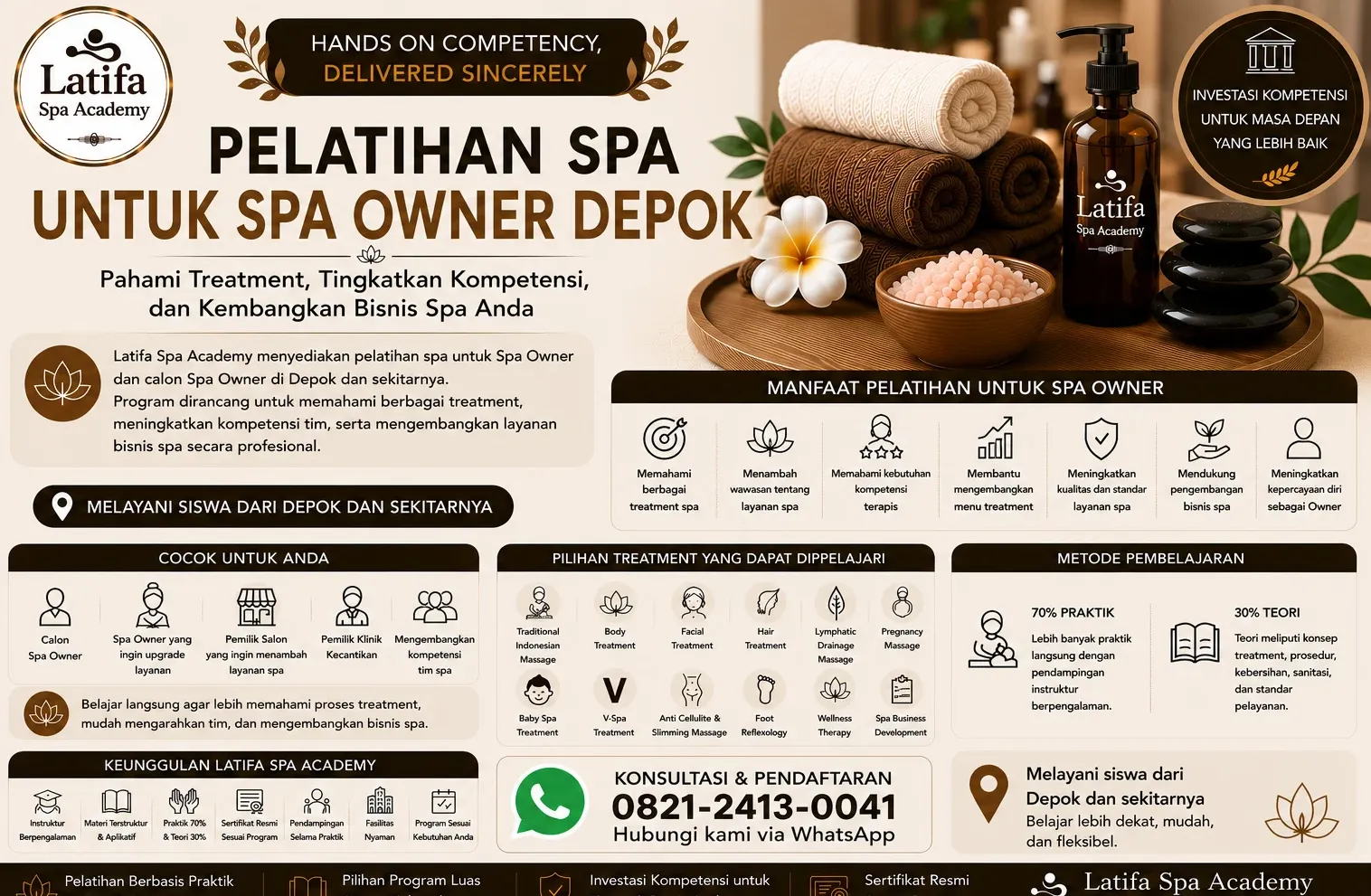 Pelatihan Spa untuk Spa Owner Depok | Latifa Spa Academy