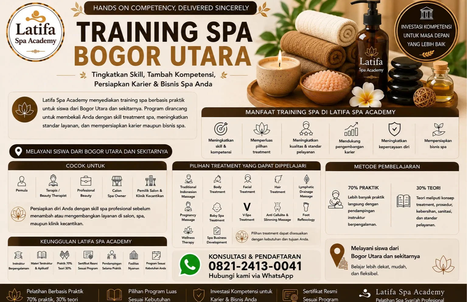 Pelatihan Spa Bogor Timur Profesional | Latifa Spa Academy