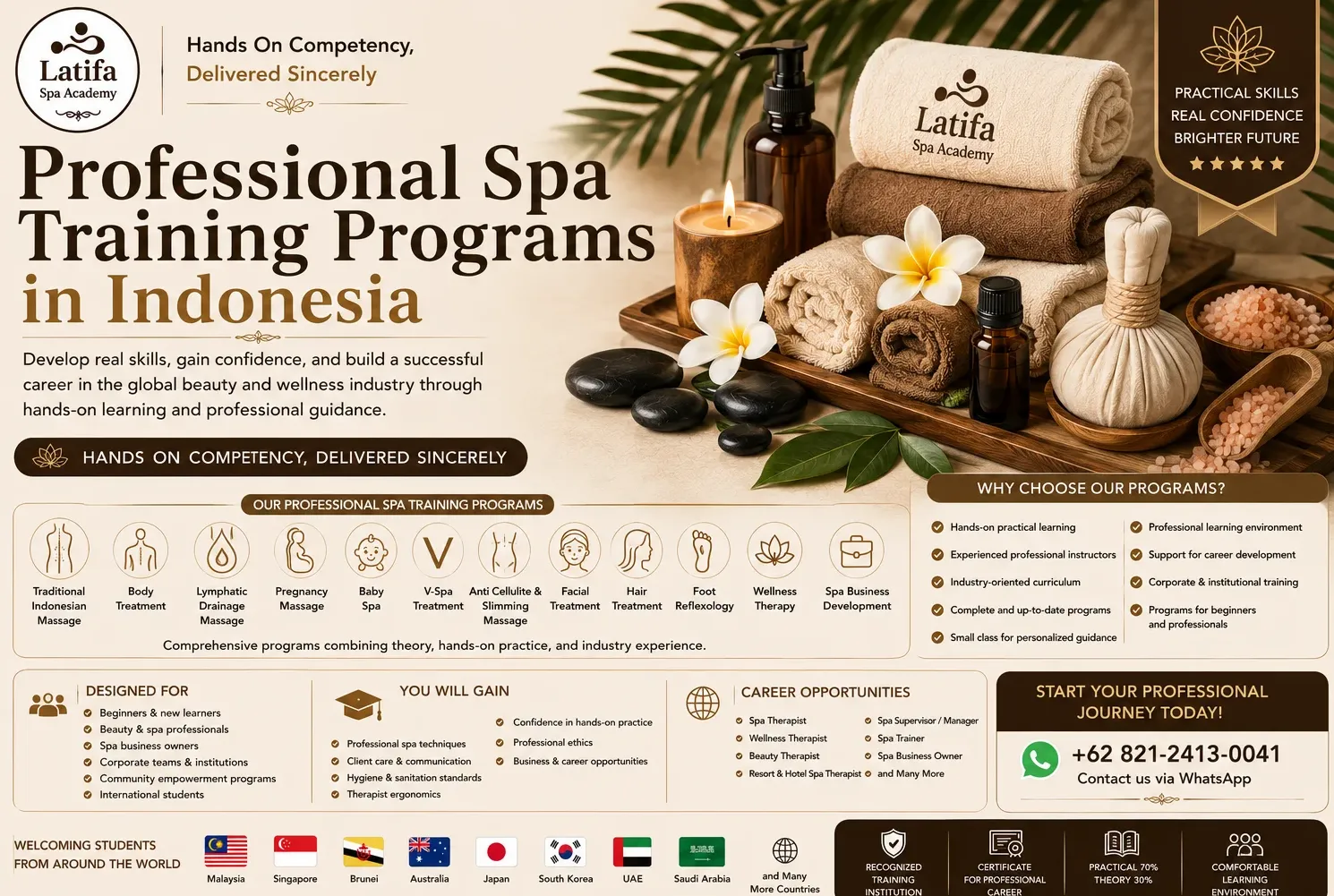 Professional Spa Training Programs in Indonesia | Hands-On Learning at Latifa Spa Academy
