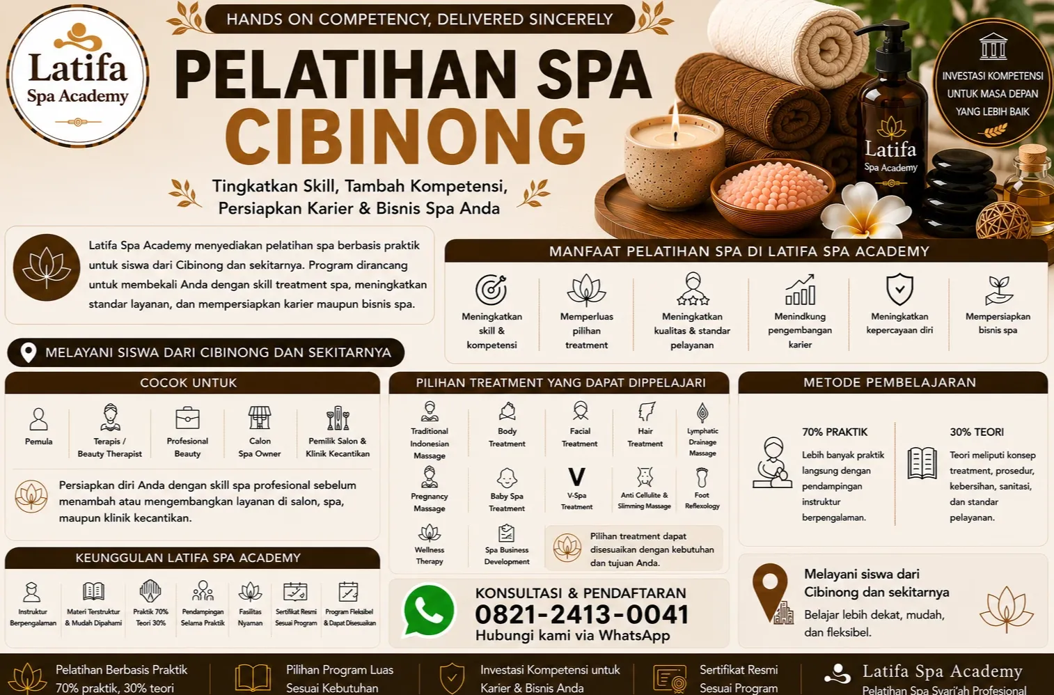 Pelatihan Spa Cibinong Profesional | Latifa Spa Academy