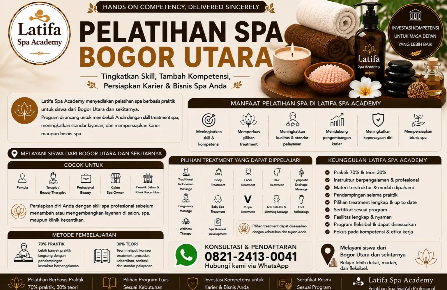 Pelatihan Spa Bogor Utara Profesional | Latifa Spa Academy