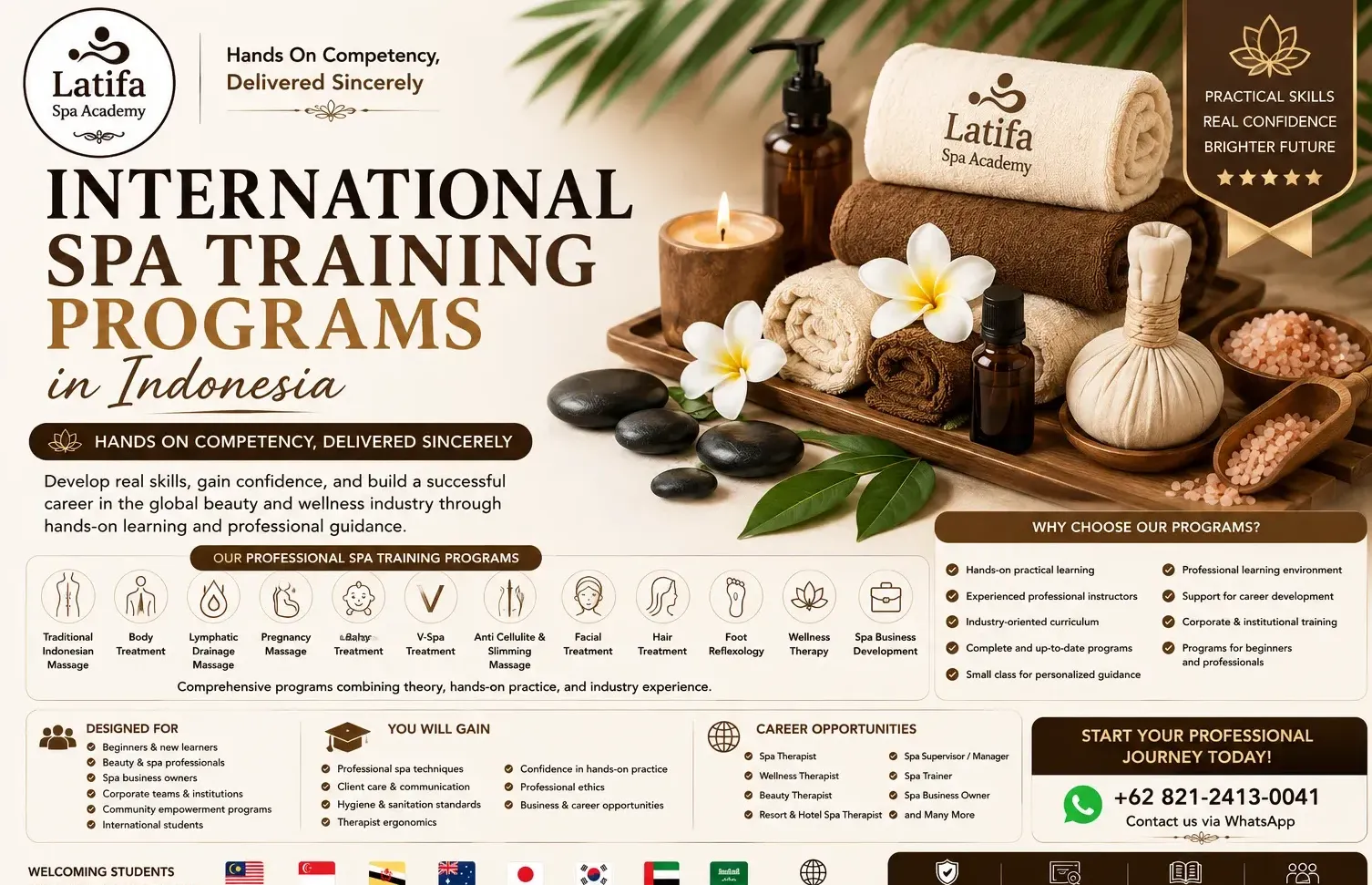International Spa Training Programs in Indonesia | Latifa Spa Academy