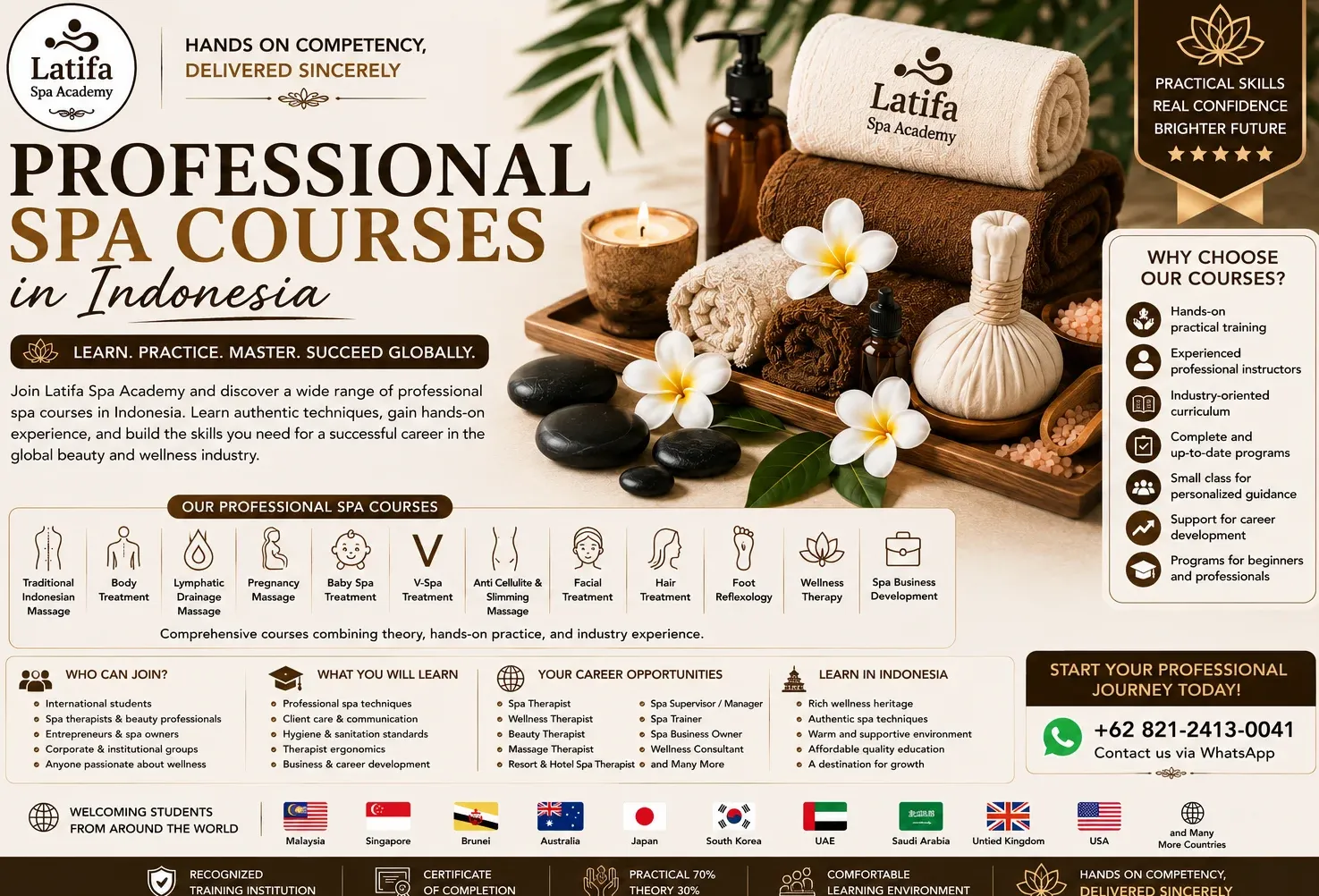 Professional Spa Courses in Indonesia | Hands-On Learning at Latifa Spa Academy