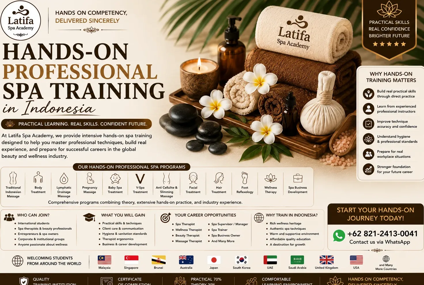 Hands-On Professional Spa Training in Indonesia | Latifa Spa Academy