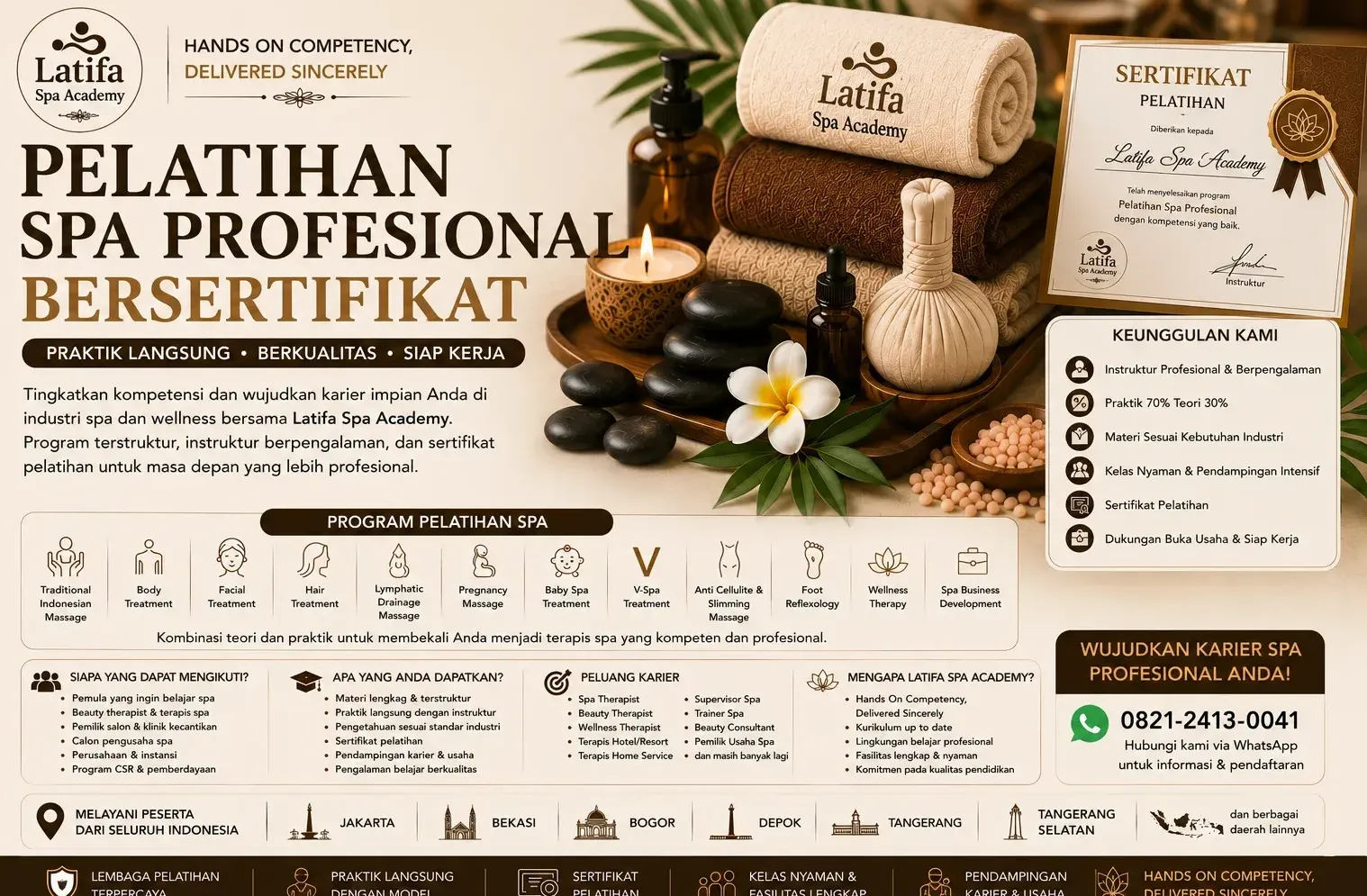 Pelatihan Spa Profesional Bersertifikat | Latifa Spa Academy