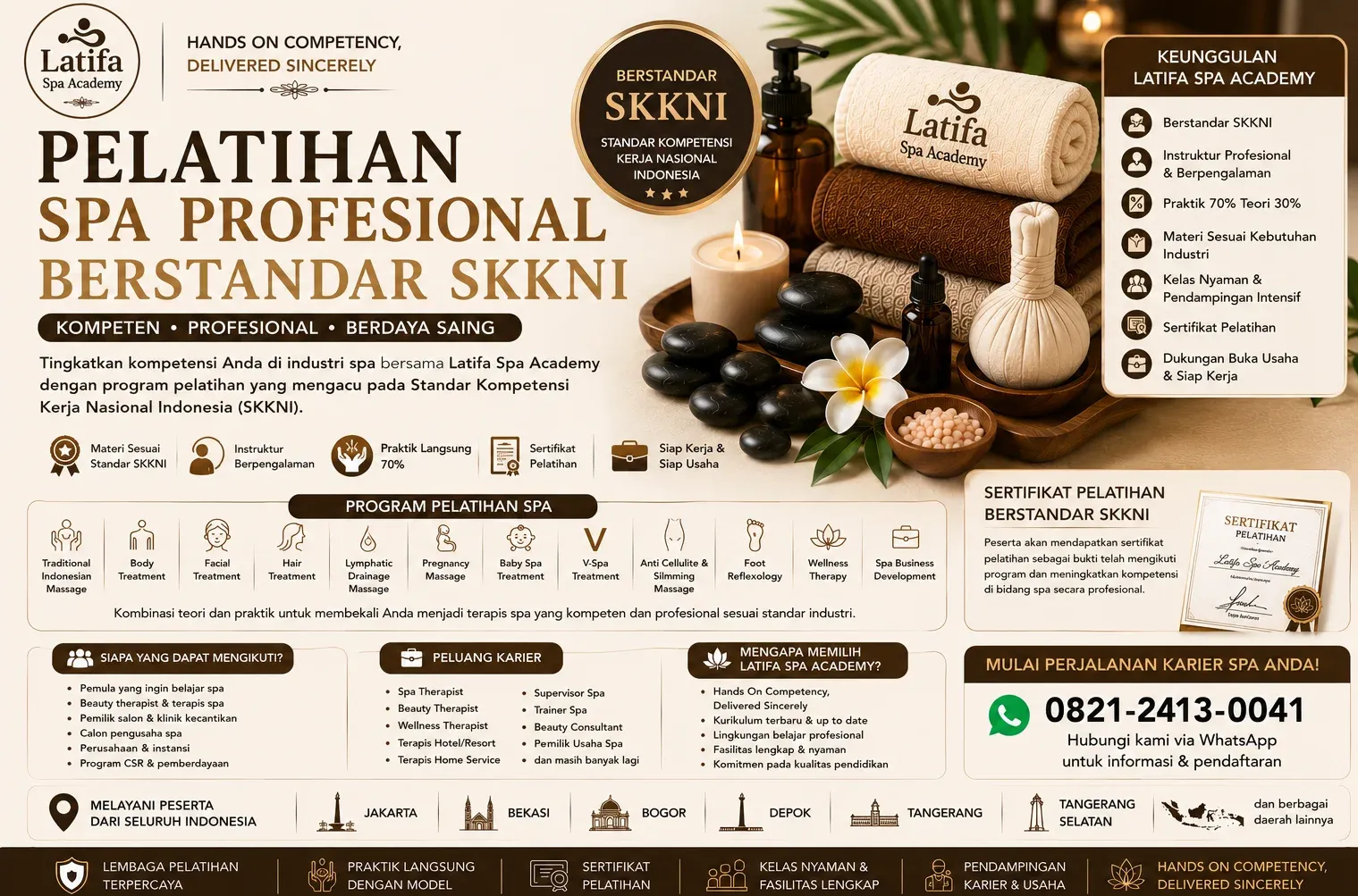 Pelatihan Spa Profesional Berstandar SKKNI | Latifa Spa Academy