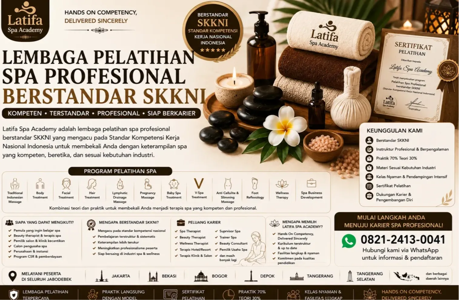 Lembaga Pelatihan Spa Profesional Berstandar SKKNI | Latifa Spa Academy