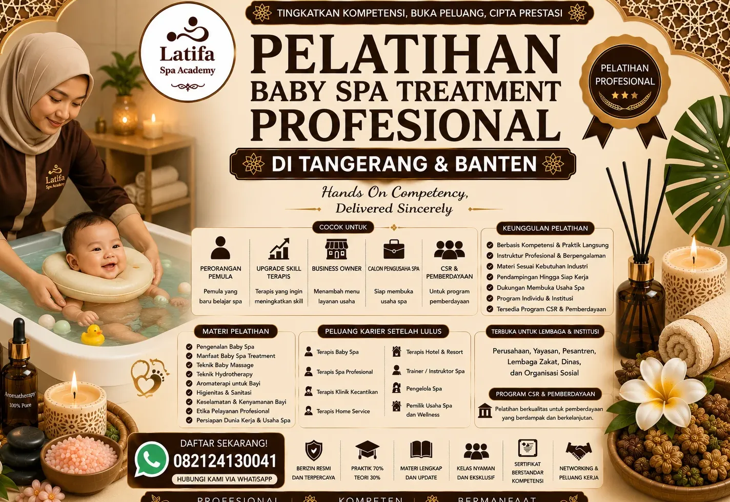 Pelatihan Baby Spa Treatment Profesional di Tangerang dan Banten 082124130041