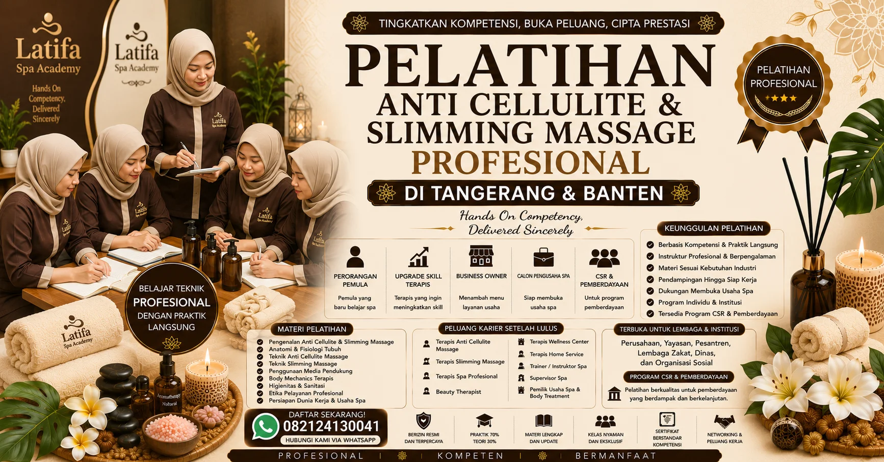 Pelatihan Anti Cellulite and Slimming Massage di Tangerang dan Banten. 082124130041