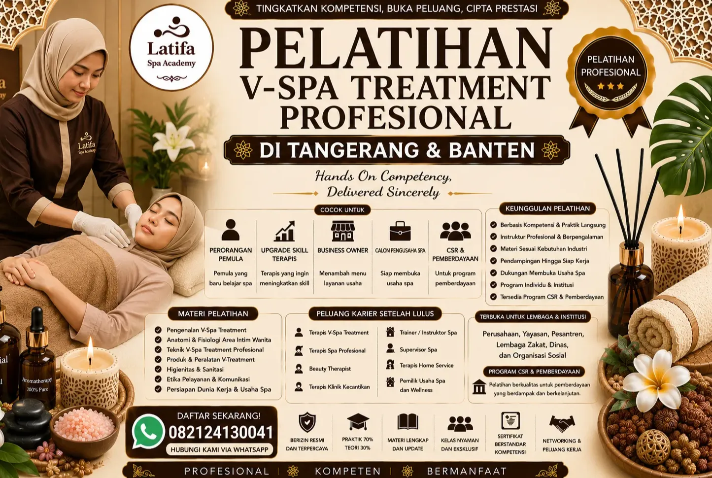Pelatihan V-Spa Treatment Profesional di Tangerang dan Banten 082124130041